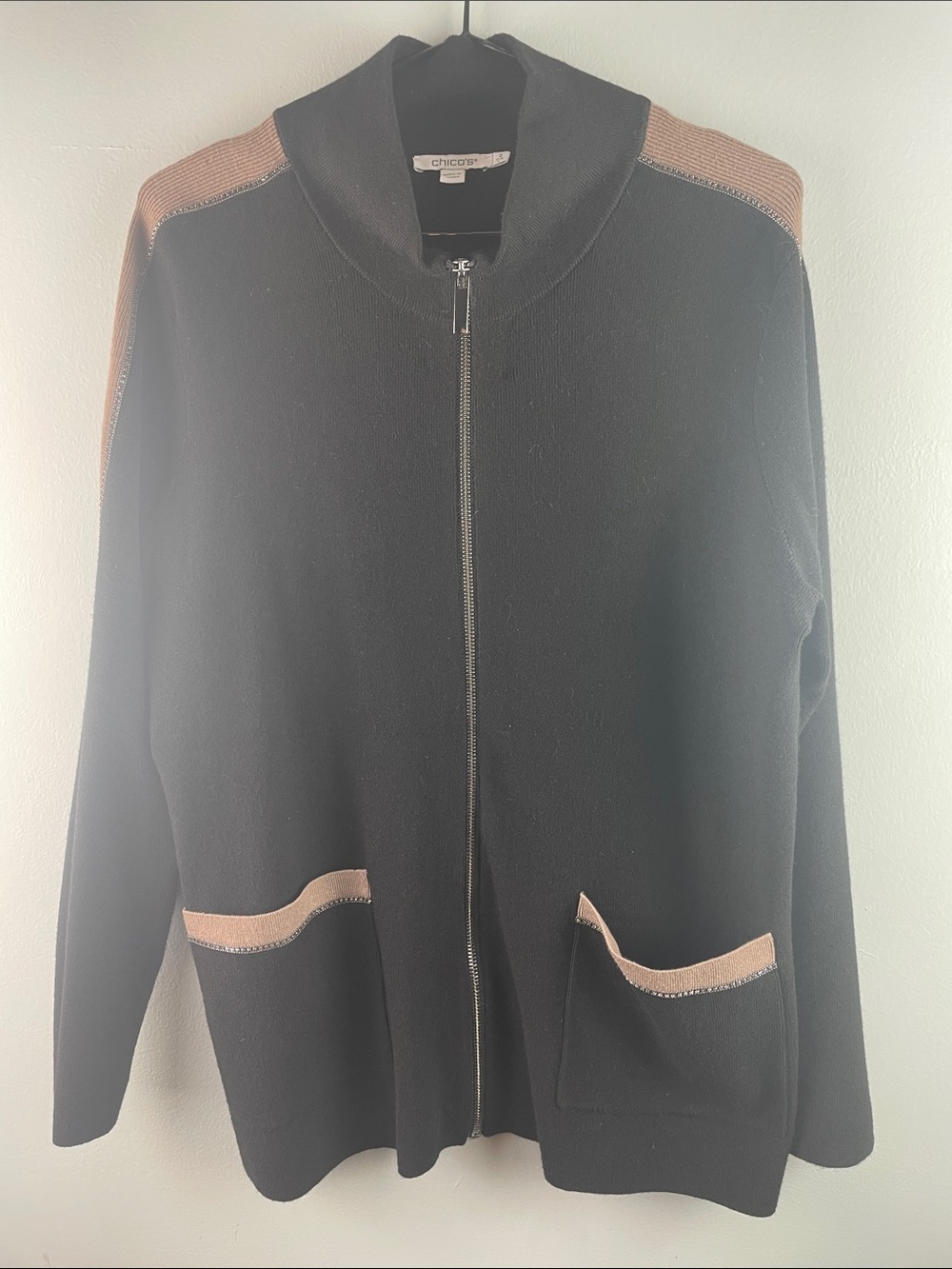 Chico's Zip Cardigan Size L (2)